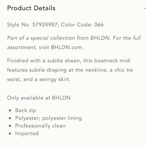 BHLDN Olmstead dress - size 10 - Picture 4 of 5